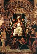VIVARINI, family of painters Altarpiece of St Ambrose er oil
